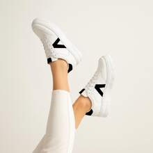 Modern, Soft, Comfortable, Versatile Casual Sneakers For Women, Teenagers, Blogger Style - Đen và trắng - Xem 1