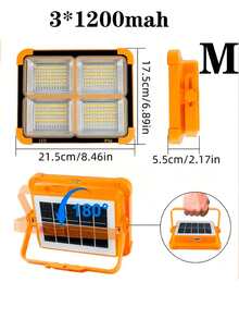 1PC Portable Outdoor Solar Light Camping Light 144/264 LED Safety Lighting Night Light, 1000LUM Outdoor Solar Courtyard Wall Light Outdoor Safety Lighting Work Light, Camping Fishing Spotlight Ground Light - Multicolor - View 13