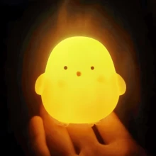 1pc Cute Little Chicken Night Light, Soft Light, Button Battery Powered (Without Plug), Suitable For Outdoor Bedroom, Bedside, Study, Office Lighting Decoration, Giving Friends, Classmates, Colleagues, Family, Holiday Birthday Gifts - Multicolor - View 5
