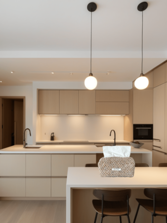 棉质奶油色纸巾盒、家用/客厅/餐桌纸巾架、汽车纸巾袋