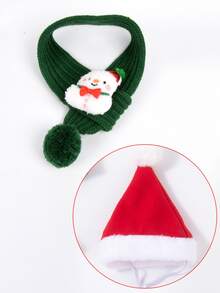 Christmas Pet Scarf - Dog And Cat Holiday Scarf, Santa Claus And Snowman Pattern, Hand-Wash Polyester Material, A Gift For Your Beloved Pet On This Festive Occasion Suitable For Small And Medium-Sized Dogs And Cats With A Neck Circumference Up To 13.78 Inches - Multicolor - View 21