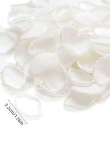 100/200/350片白色人造丝玫瑰花瓣，适用于婚礼、新娘送礼会、派对、走道装饰、彩纸屑、求婚、浪漫之夜、母亲节礼物装饰等场合。