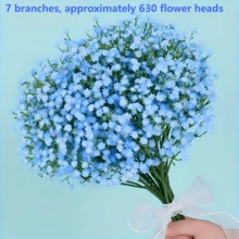630 Sky Blue Artificial Stars - Suitable For DIY Wedding And Engagement Decoration, Bridal Bouquet, Vase Filling, Valentine's Day And Mother's Day Gifts, Bedroom And Living Room Desktop Center Decoration, Spring Home Decoration,Christmas Decor,Fake Plants - Multicolor - View 13