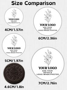 16-1000PCS 1.57in Personalized Stickers Customized Labels With Any Design Image Logo Text For Business Logo Thank You Labels Holographic Stickers Anniversary Stickers Holiday Stickers Halloween Christmas Stickers Custom Square Sticker Labels Any Text + Image Custom Stickers Custom Labels Square Stickers Printed Stickers Personalized Stickers/Labels Paper Or Vinyl Stickers Business Logo - Round - View 5