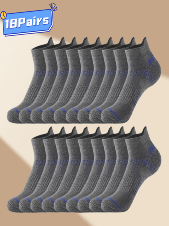 18双男士透气、吸湿排汗、防臭短袜，适合所有季节
