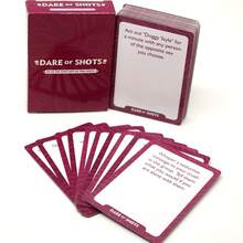 Hot-Selling 'Dare Or Shots' Card Game, Suitable For Family Gatherings, Date Nights, And Creative Surprise Card Games. Perfect For Christmas, Thanksgiving, Valentine's Day, And Game Nights. An Ideal Choice For Dinners, Parties, And Special Occasions. Romantic Gift Ideas | Fun Design | Durable Card Material. A Fun Entertainment Card Game Suitable For Couples, Dating Games, Couple Games, And Couple Card Games.
