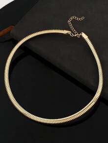 1pc Exaggerated Metal Choker Necklace For Women