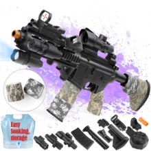Juguetes para niños y adolescentes, AK pistola de juguete hidrogel, lanzadores de bolas de gel para niños,  pistolas de hidrogel grandes al aire libre, arma de hidrogel, sin bolas de hidrogel, regalos para niños y adolescentes, cumpleaños, el día de los tres reyes magos, regalos de navidad - Blanco y Negro - Ver 7