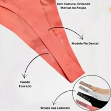 LOVE - Calcinha Fio Dental Sem Costura Sensual em Poliamida - Sortidas - Visão 6