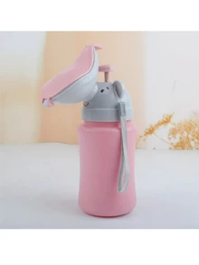 1pc Portable Urinal - Compact And Hygienic Urination Device With System, One-Handed Operation And Locking - Lightweight Urine Collector For Travel, RV, Camping - Durable Plastic (Green/Pink)