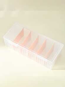 透明多隔层卡片收纳盒带盖 - 耐用 PET 塑料游戏卡、名片和桌面配件收纳解决方案 | 翻盖设计 | 实用的卡片和文件整理器