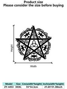 Vintage Celtic Witch Knot Metal Wall Art - Iron Decor For Kitchen, Coffee Area, Living Room & Office, Rustic Wall Decor|Decorative Metal Art| Metal Artwork, Metal Wall Art Decor, For Halloween