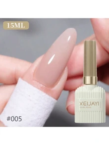 Xeijayi 1入組15ml長效凝膠玻璃頂層塗層光澤完成和浸泡式led美甲燈,非常適合情人節美甲設計