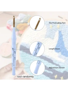 Complete DIY Punch Needle Embroidery Starter Kit With Frame, Fabric, Thread, And Plastic Needles - Craft Supplies Set - Multicolor - View 5