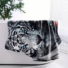 1 件动物虎纹速干超细纤维毛巾超大超细纤维透气便携式游泳旅行毛巾便携式超轻露营徒步浴巾多种尺寸适合游泳度假旅行女士旅行健身房瑜伽度假村登山淋浴露营配件超吸水速干，豪华浴巾适用于水疗中心、酒店、家庭使用 - 彩色 - 查看 2