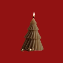 1pc 9cm/11cm High Ins Style Christmas Tree Candle, Spiral Shaped Soy Sented Candles,Home Decor, Decoration,Room Decor,Home Decor,Bestfriend Gifts,Gift For Woman - Multicolor - View 9