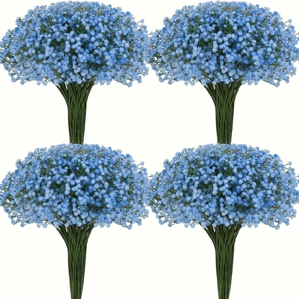 630 Sky Blue Artificial Stars - Suitable For DIY Wedding And Engagement Decoration, Bridal Bouquet, Vase Filling, Valentine's Day And Mother's Day Gifts, Bedroom And Living Room Desktop Center Decoration, Spring Home Decoration,Christmas Decor,Fake Plants - Multicolor - View 1