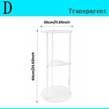 Mesa auxiliar de acrílico compacta, mesa lateral ahorradora de espacio para la sala de estar, fácil de ensamblar - Multicolor - Ver 16