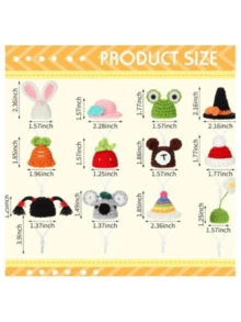 1顶迷你针织宠物帽，仓鼠帽，鹦鹉帽，小型宠物针织帽，蜥蜴蛇帽，小型宠物圣诞帽