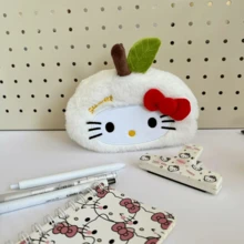 Sanrio 1pc Sanrio For Hello Kitty Large Pencil Case - Stylish Canvas Stationery Organizer With Zipper, Multi-Functional For Coins And Cosmetics, Office Supplies, Cute School Supplies, Playful Design, Secure Zipper Closure,Cosmetic Bag