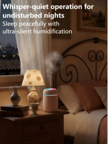 1 件简约便携式 USB 加湿器 300ml 带彩色 LED 灯两用柔光夜灯，卧室保湿装置，安静空气净化器，放松和助眠，适用于汽车、家庭、办公室，很棒的礼物 - 炫彩 - 查看 7