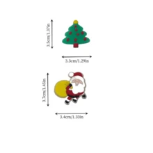 10 件套圣诞系列发光卡通鞋饰，适用于木屐凉鞋装饰，DIY 配件 - 彩色 - 查看 5