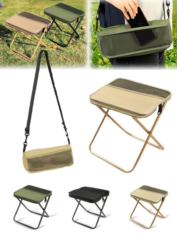 2-In-1 Convertible Backpack Stool - Foldable Seat Transforms To Satchel With Sun Protection Sleeves And Face Mask, Portable Collapsible Chair For Hiking, Camping & Outdoor Events