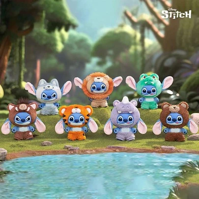 Miniso 史迪奇野生动物系列毛绒史迪奇盲盒公仔，生日礼物