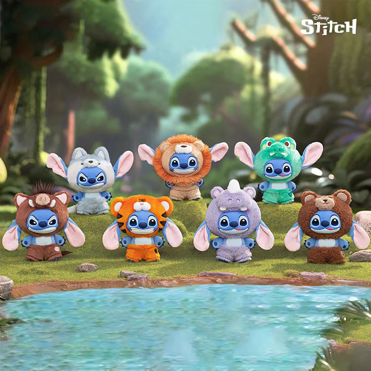 Miniso 史迪奇野生动物系列毛绒史迪奇盲盒公仔，生日礼物 - 彩色 - 查看 1