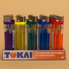 Caja Exhibidor TOKAI 25 Encendedores • Morado/Amarillo/Verde/Naranja/Azul - Multicolor - Ver 1