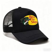 Authentic Fishing & Hunting Mesh Back Trucker Hat - The Ultimate Accessory For Outdoor Activies - màu đen - Xem 1