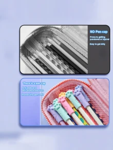 猫爪卡通铅笔帽，带笔套的铅笔帽保护套，耐用舒适的顶部设计，多种铅笔帽款式，颜色随机