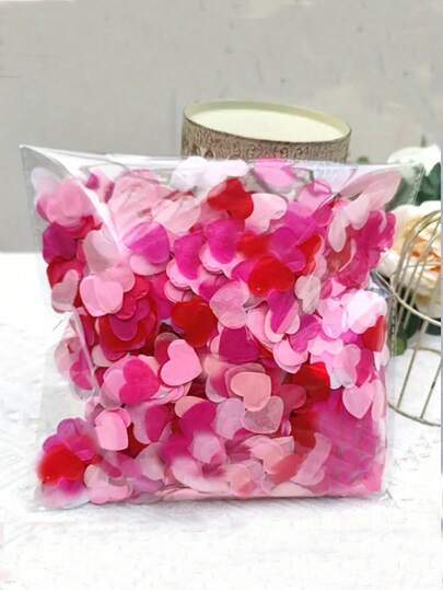 1500pcs,Pink Heart Confetti, 1 Inch - Ideal For Valentine's Day, Anniversary, Birthday, Graduation, Wedding & Bridal Shower Decorations