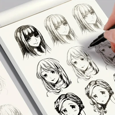 A Lineart Book Suitable For Beginners, Featuring Anime Characters, Easy To Sketch Outlines. It Provides Opportunities To Practice Tracing Techniques And Blending Color Media, Great For Artists And Fans!