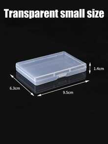 透明多隔层卡片收纳盒带盖 - 耐用 PET 塑料游戏卡、名片和桌面配件收纳解决方案 | 翻盖设计 | 实用的卡片和文件整理器