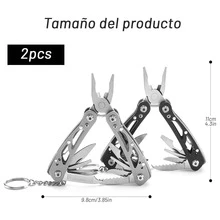 1Pza/2 Pzas Pequeños alicates multiherramientas, mini alicates multiherramientas de bolsillo,Juego de Cuchillos de Alicates de Herramientas,Navajas Multiusos de Acero Inoxidable,Herramienta Multiusos para Hacer Senderismo Acampar Sobrevivir al Aire Libre etc. - Negro - Ver 3