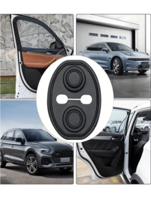 4pcs Silicone Car Door Lock Protector - Shock Absorbing Rubber Cover, Fits All Vehicles, Black Round Design With Metal Clasp, Durable Door Lock Interior Protection, Car Door Lock Protector, Vehicle Accessories, Fashion Accessory, Flexible Protection