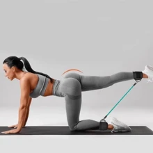 Ankle Resistance Band, Padded Wristband, Adjustable, Fitness, Hip Rebound, Plus 3 Elastic Bands. - 彩色 - 查看 4