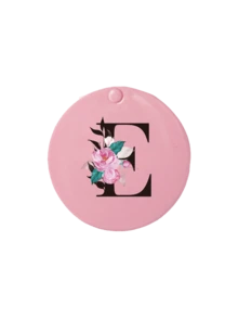 Specchietto scorrevole mini comodo, con fiori stampati e iniziali da A a Z, specchietto da trucco carino, specchietto compatto mini, specchietto da trucco portatile, specchietto a mano mini, specchietto da toletta, specchietto da trucco per uso quotidiano, viaggio e feste, economico, riempimento calze natalizie, trucco, strumenti per il trucco, roba economica, regali, regali per donne, regali di Natale