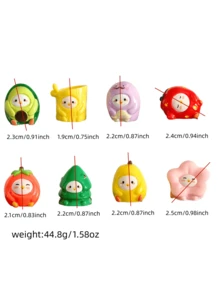 4 قطع / 8 قطع ديكور نمل 3D جميل من الراتنج، ديكور فاكهة DIY، إكسسوارات للمكتب والكمبيوتر والمفاتيح والسيارة