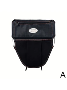 Black Motorcycle Skateboard Storage Bag With Detachable Straps - Scratch-Resistant And Durable, Multi-Functional Pocket Organizer, Suitable For Riding And Travel, Motorcycle Bag, Safety Securing Feature - Multicolor - View 8