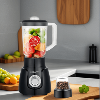 SOKANY 1 件装 Bullet 个人搅拌机，多功能搅拌机、食物研磨机、厨房碎冰榨汁机，脉冲技术，用于研磨、混合、搅拌、制作冰沙和碎冰