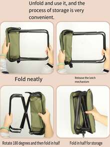 2-In-1 Convertible Backpack Stool - Foldable Seat Transforms To Satchel With Sun Protection Sleeves And Face Mask, Portable Collapsible Chair For Hiking, Camping & Outdoor Events - Multicolor - View 4