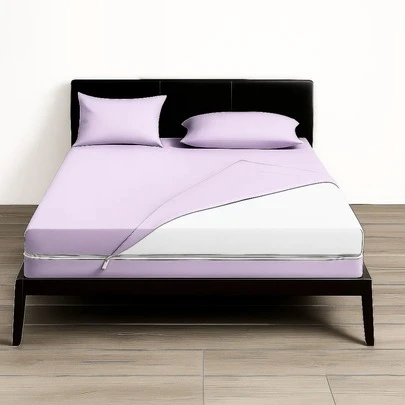 DuVló Cubrecolchón Funda de Colchón King Size con Fundas de Almohada Protección Completa y Confort Cubre Colchón Con Cierre King Size + 2 Fundas De Almohada tamaño King size