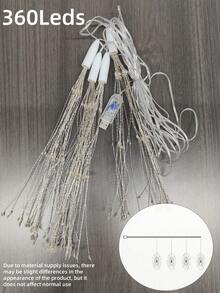 2 piezas/4 piezas Luces de fuegos artificiales suspendidas solares, luces de bola de estallido de estrella alimentadas por USB, luces de cadena de decoración para interiores/exteriores, decoración de techo suspendido de 8 modos, luces de ambiente para San Valentín, boda, fiesta festiva, adecuadas para tienda de campaña, jardín, patio, decoración del porche (500mAh) - Multicolor - Ver 14