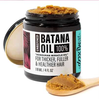 Unrefined Batana Oil To Promote Hair Thickening - Authentic Organic Batana Hair Mask From Honduras - Natural Nourishing Hair Oil - Suitable For All Hair Types