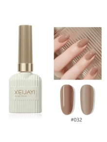 XEIJAYI 1瓶15毫升裸色咖啡色指甲油凝胶，可卸除UV/LED光疗指甲油，适用于美甲设计，居家使用 - 咖啡棕 - 查看 3