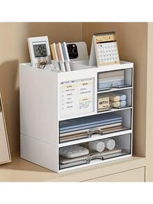 Minimalist Desk Drawer Pen Holder - Large Capacity Stationery Organizer, DIY Assemble As Shelf For Office, School Or Dorm