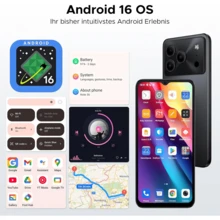 DOOGEE Note 56 Android 16 智能手机（无合约），6150mAh 电池，8.45mm 超薄 + 6.56 英寸高清 + 90Hz 经济型手机，八核，24 GB + 64 GB，4G 双卡解锁手机，Face ID/GPS/OTG - 北極白 - 查看 5