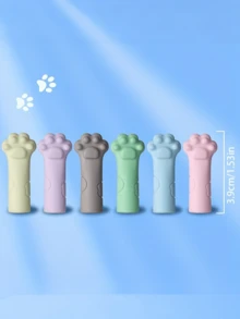 猫爪卡通铅笔帽，带笔套的铅笔帽保护套，耐用舒适的顶部设计，多种铅笔帽款式，颜色随机